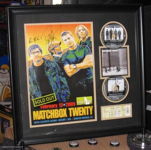 MATCHBOX 20 AUTOGRAPH CONCERT FRAMED MEMORABILIA  