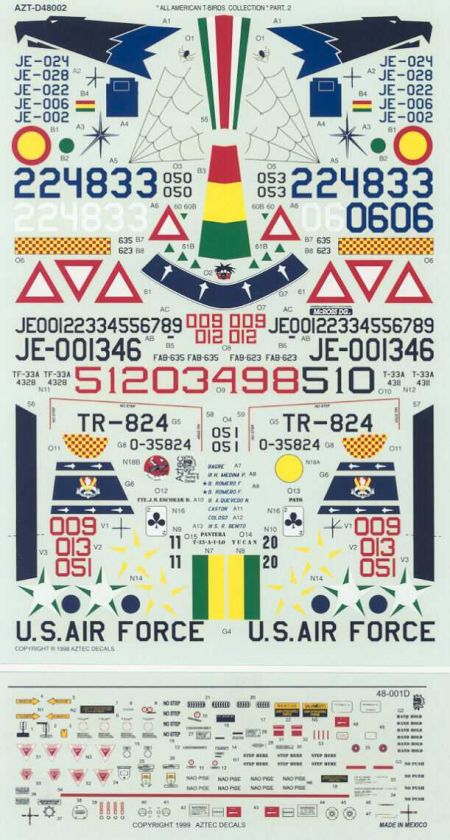 Aztec Decals 1/48 LATIN T 33 THUNDERBIRDS Part 2  