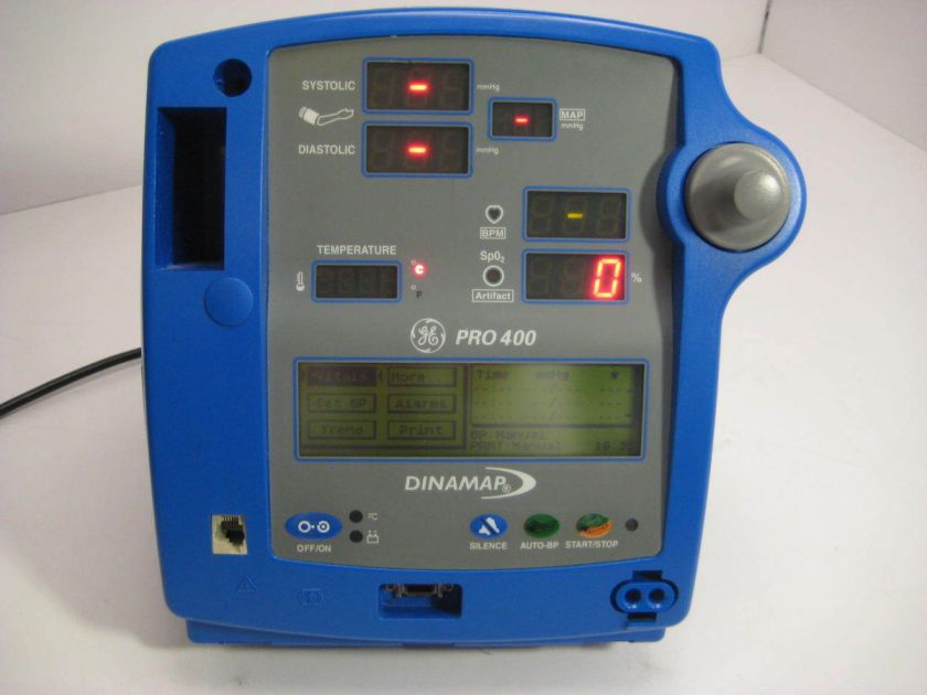 GE DINAMAP PRO 400 PRO400 VITAL SIGNS MONITOR DP400 DP 400 CRITIKON 