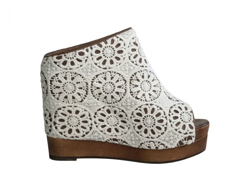 NEW Jeffrey Campbell vegan Virgo Crochet Platform Shoes   only 