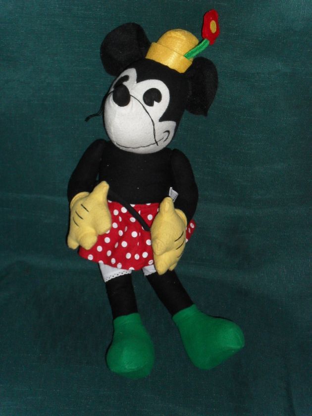 20 stuffed RETRO DISNEY plush Vintage Look MINNIE MOUSE DOLL  