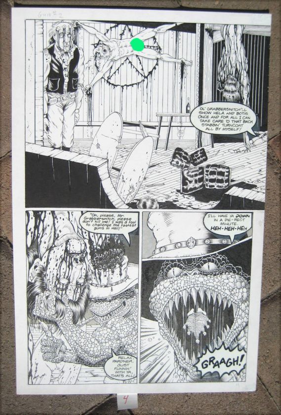 Tim Joe Vigil Original Art Page Gunfighters in Hell Faust  