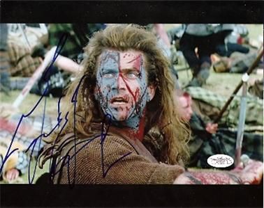 BRAVEHEART signed MEL GIBSON courage to face fear   JSA  