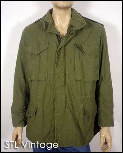 vtg 60s VIETNAM era MILITARY US ARMY SATEEN OG 107 FIELD JACKET COAT 