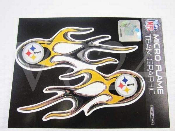 NFL Pittsburgh Steelers Licensed Micro Flames Sticker  