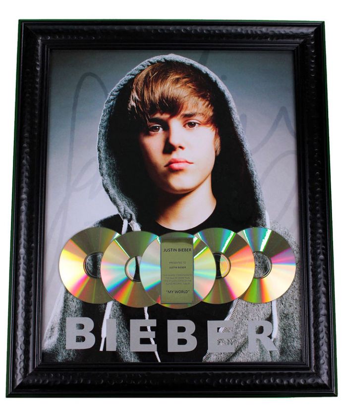   Bieber multi Platinum Gold Record Award non RIAA My World  