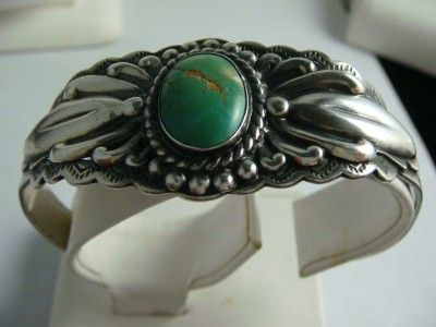 Antique The Silver Arrow FRED HARVEY Cuff Bracelet Turquoise 