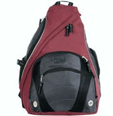 URBAN SPORT SLING HOBO BACKPACK MESSENGER BAG BURGUNDY  