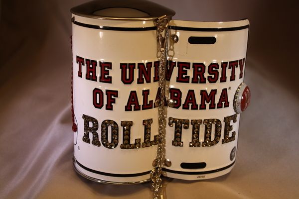 New University of Alabama License Plate Purse Little Earth Swarovski 