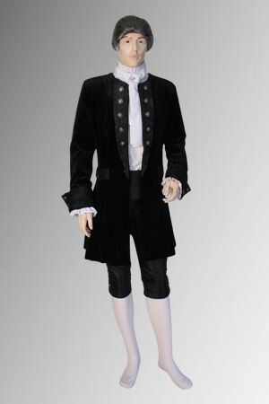 Renaissance or Baroque Frock Coat Handmade from Velvet and Taffeta 