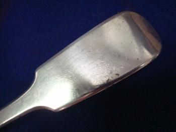 English Sterling Stuffing Spoon 1842 London Wm Eaton  