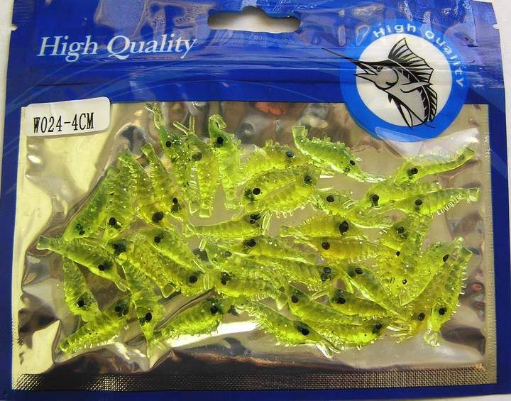 40 pc Trout Bass Crappie Scented Micro Shrimp Lures 4cm NEW  