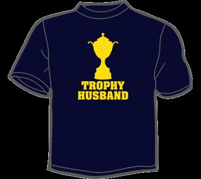 TROPHY HUSBAND T Shirt MENS funny vintage 80s marriage  