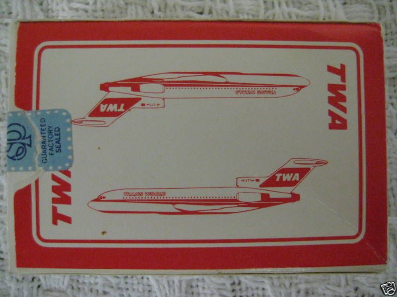 Vintage TWA Trans World Airlines Deck of Playing Cards  