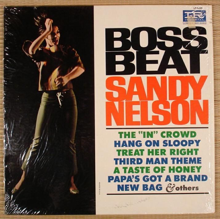 SANDY NELSON Boss Beat Mono LP 9298 VG++ Shrink  