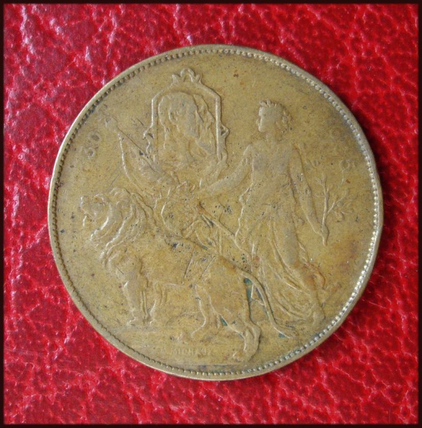 1905 Scarce Universal Exhibition Liege 30mm Medal  