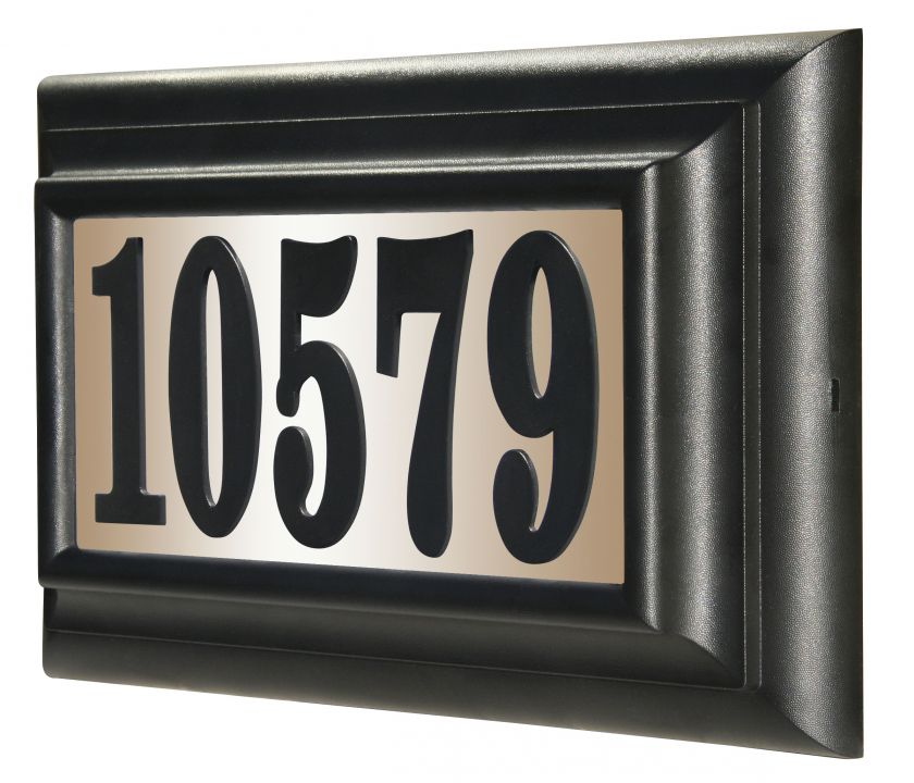 Edgewood Address Plaque with House Numbers Lighted  