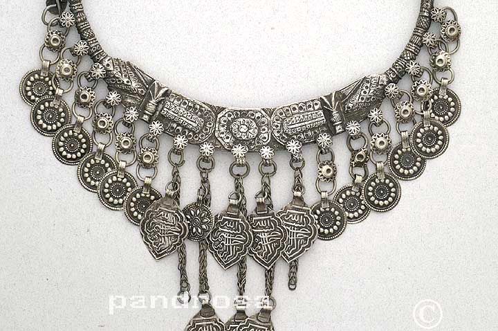   important silver Neck Ring with pendants Afghanistan 1950 approx