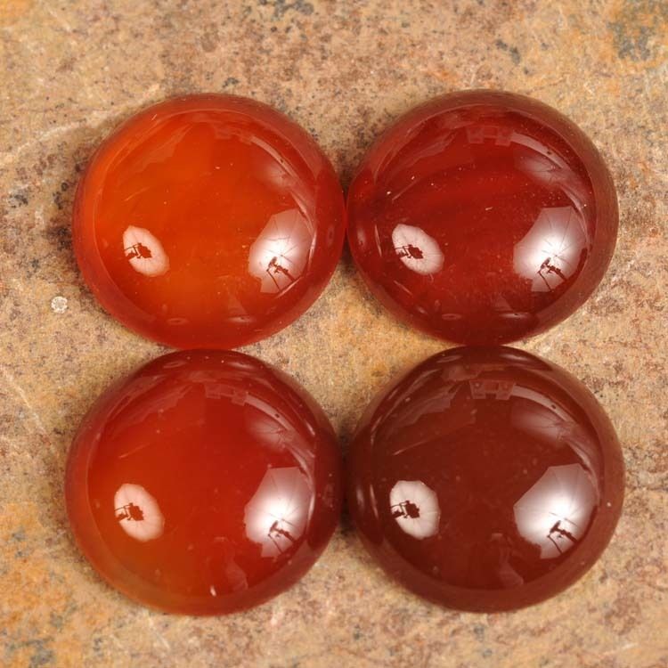 pack RED AGATE (D/H) Round CABOCHON 16mm (B Grade)  