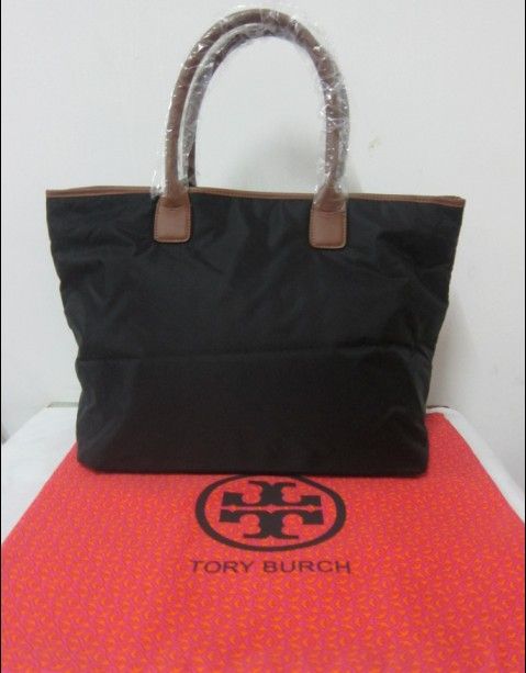 NEW nylon Stacked Logo TORY BURCH Tote Bag  beautiful  