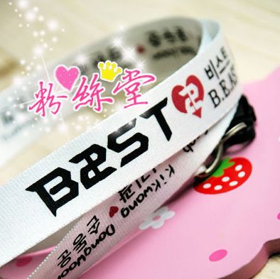 B2ST Beast   Lanyard Phone Strap Black White NEW  