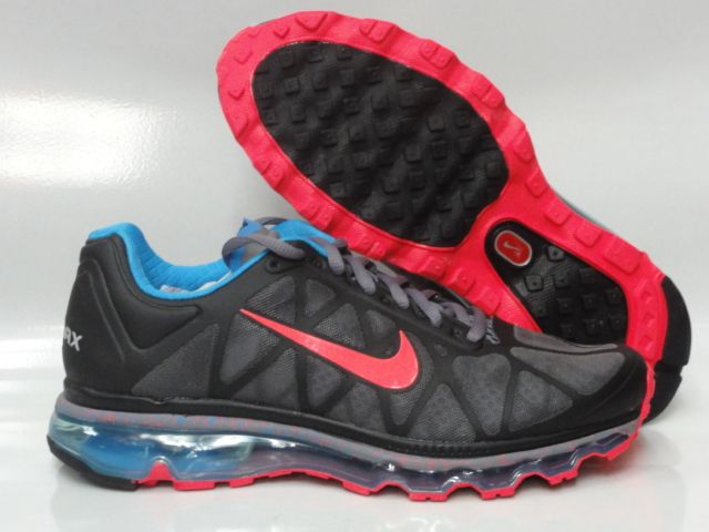 Nike Air Max + 2011 Black Pink Sneakers Womens Sz 8  