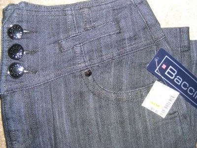 New BACCINI empire waist blue stretch denim skirt 10P  