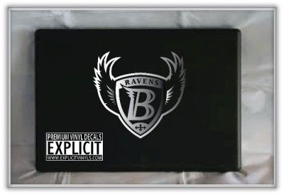 Baltimore NFL Ravens Shield CHROME Laptop Car Truck Vinyl Decal Skin 