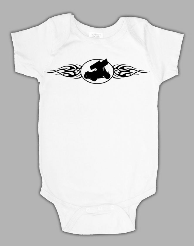   Sprints Midget Winged Sprint Race Cars Baby Shirt Toddler Bodysuit Tee