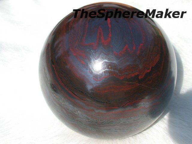 Siaz TIGER IRON SPHERE HEMATITE METAL RED JASPER TIGER EYE BALL 