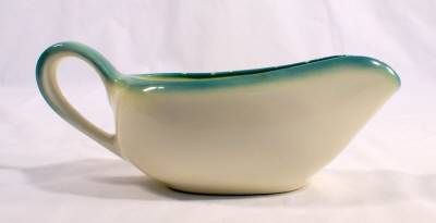 Vintage 1950s Aqua Blue Gravy Boat California Pottery  