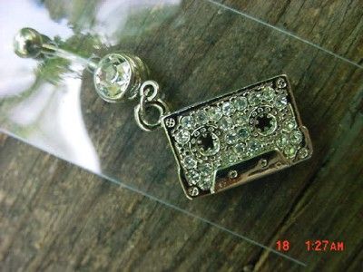 BELLY BUTTON RING 14G 14 G SKULL RAZOR JESUS JEWEL MORE  