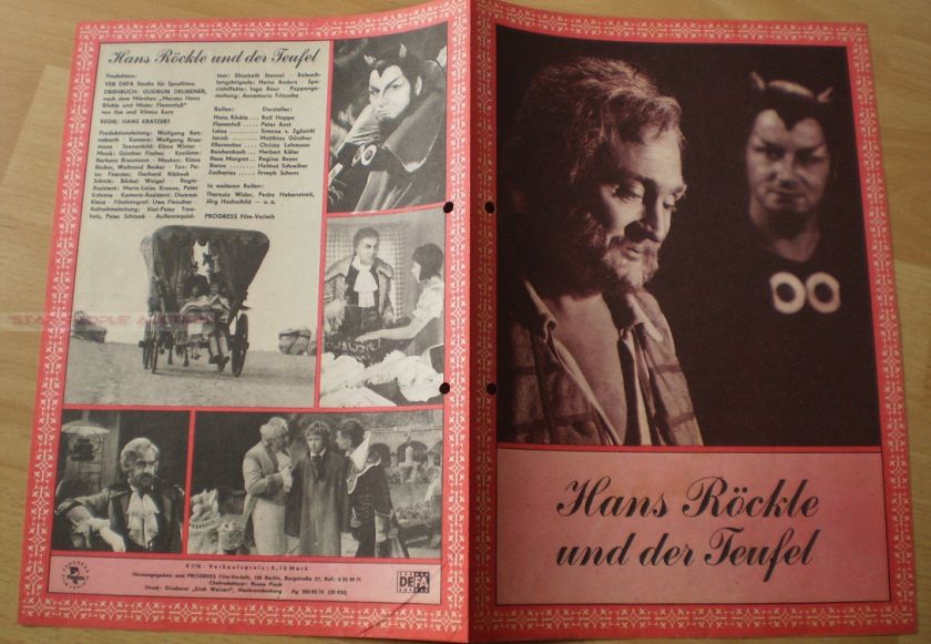   UND DER TEUFEL   FAIRYTALE MOVIE * RARE EASTGERMAN PROGRAM *  