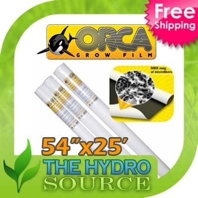 Orca Grow Film 54 x 25 ft Roll Mylar Reflective grow room tent 11 