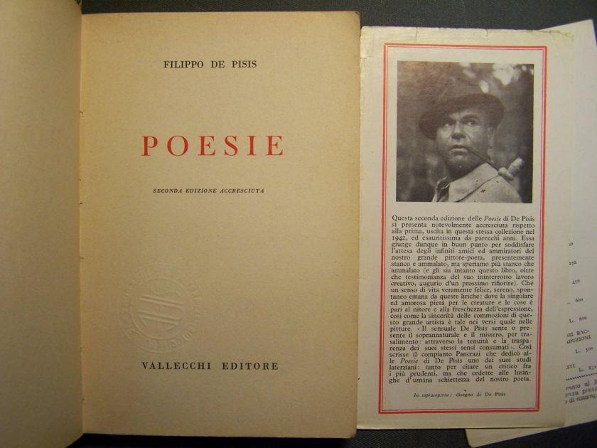 Filippo de Pisis Poesie, Vallecchi 1953