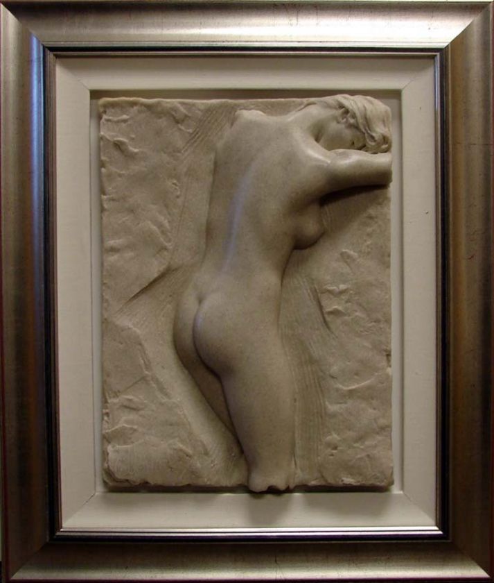 Bill Mack Torso Study Natural Sand Alto Relief Wall Sculpture Artwork 