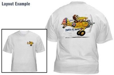 STEARMAN BIPLANE CARTOON T SHIRT #4038 AIRPLANE  