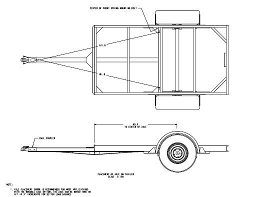 4X8 Utility Trailer Building Plans & Blueprints 3500 LB  