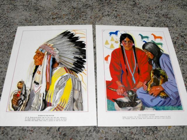 1958 BLACKFOOT INDIANS 24 PORTRAITS & HISTORICAL SKETCH  