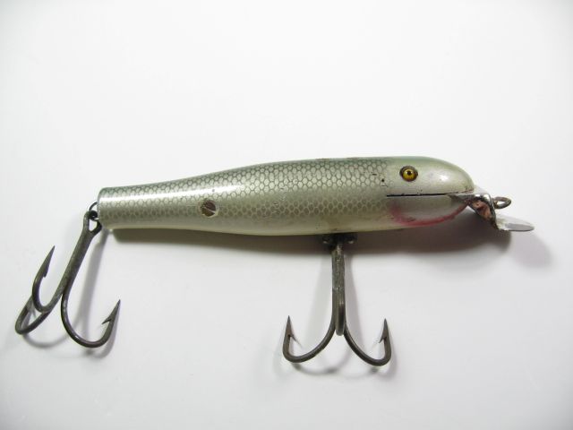 VINTAGE RARE EARLY CREEK CHUB TARPON PIKIE FISHING LURE MULLET GLASS 