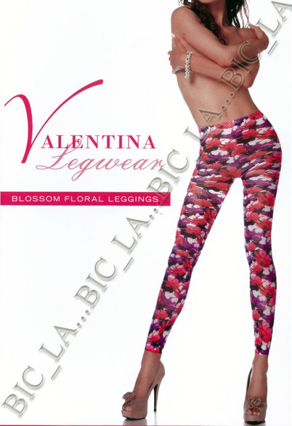 BLOSSOM Floral Flower Print Lace Pantyhose Legwear Leggings Tight 