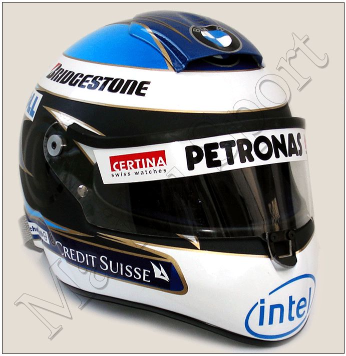 Nick Heidfeld 2008 BMW Sauber F1 Schuberth RF1 Replica Helmet Scale 1 