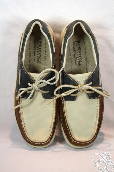 Sperry Top Sider Charter 2 Eye Navy Mens Boat Shoes New  