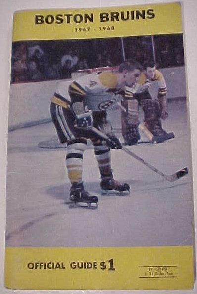 1967 68 BOSTON BRUINS Media Guide BOBBY ORR Ed Johnston  