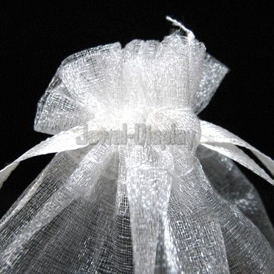 200 White Organza Wedding Party Bomboniere Bags 15X23cm  