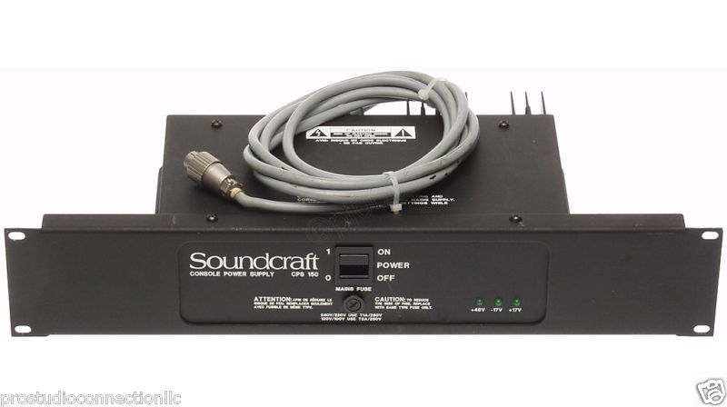 Soundcraft CPS150 Broadcast Console AC Power Supply PSU  