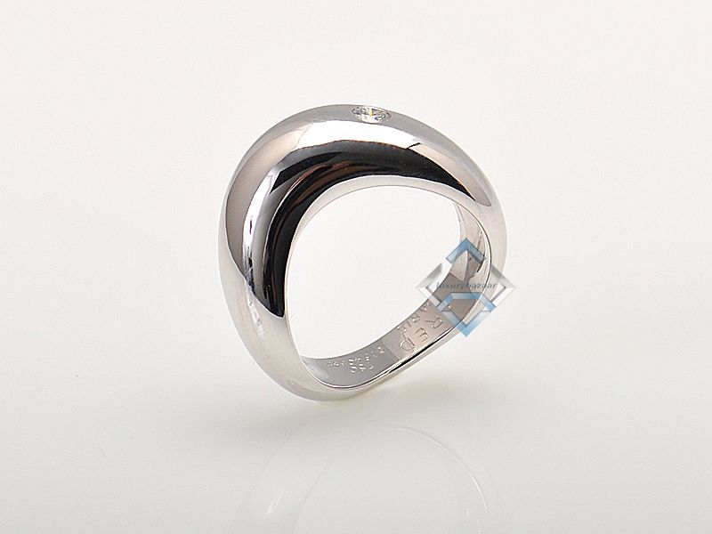 Fred of Paris Gorgeous White Gold Diamond Curved Ring  