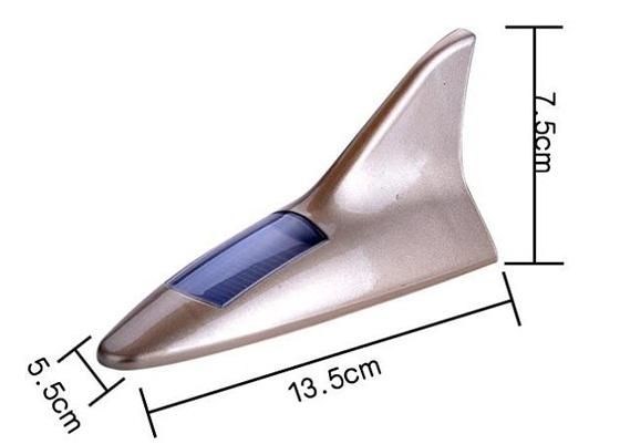 NEW Solar Powered Car Shark Fin Antenna Style 8LED Warning Flash Tail 