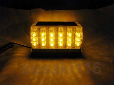Car 48 LED Emergency Truck Flash Strobe Light Amber  