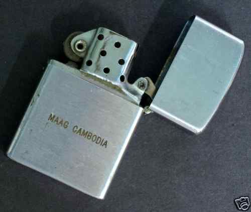 MAAG Cambodia VietNam Lighter 1959 Saigon wind proof  